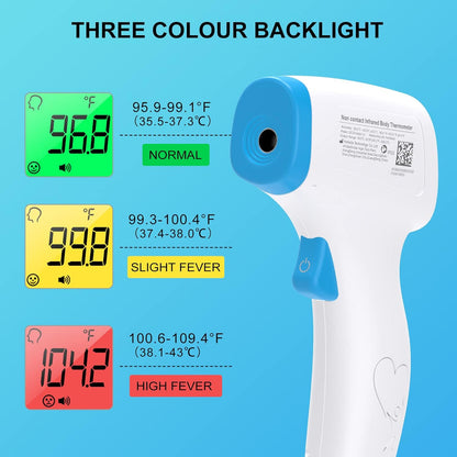 Digital Thermometer for Adults and Kids, No Touch Forehead Thermometer for Baby, 2 in 1 Body Surface Mode Infrared Thermometer with Fever Alarm and Instant...